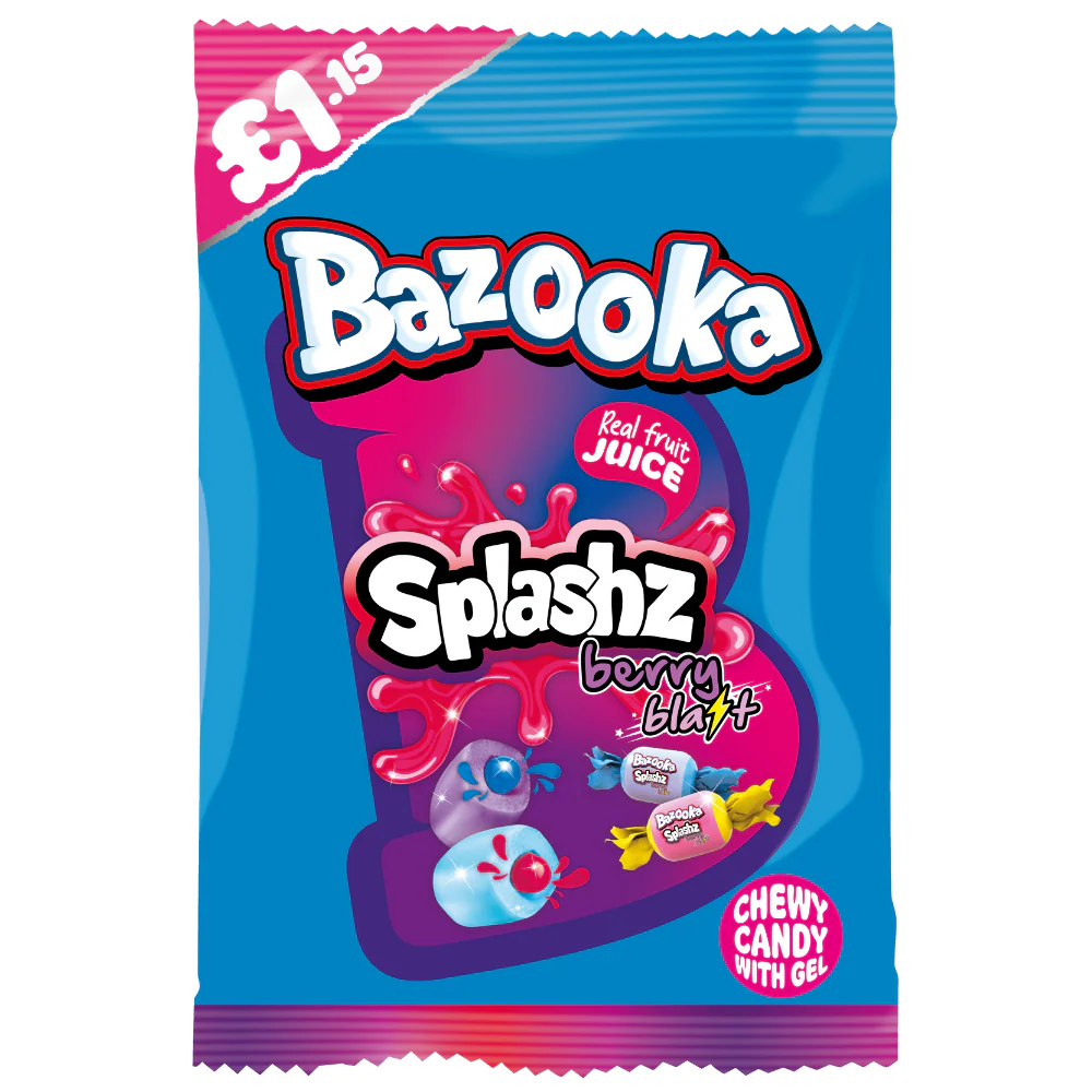 Bazooka Splashz Berry Blast Bag 120g ( UK )