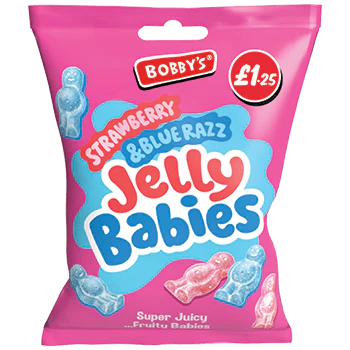 Bobby's Strawberry & Blue Razz Jelly Babies ( UK )