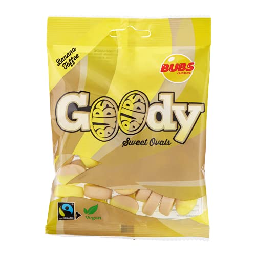 Bubs Vegan Mini Banana Caramel Foam Ovals 90g Packet ( Sweden )