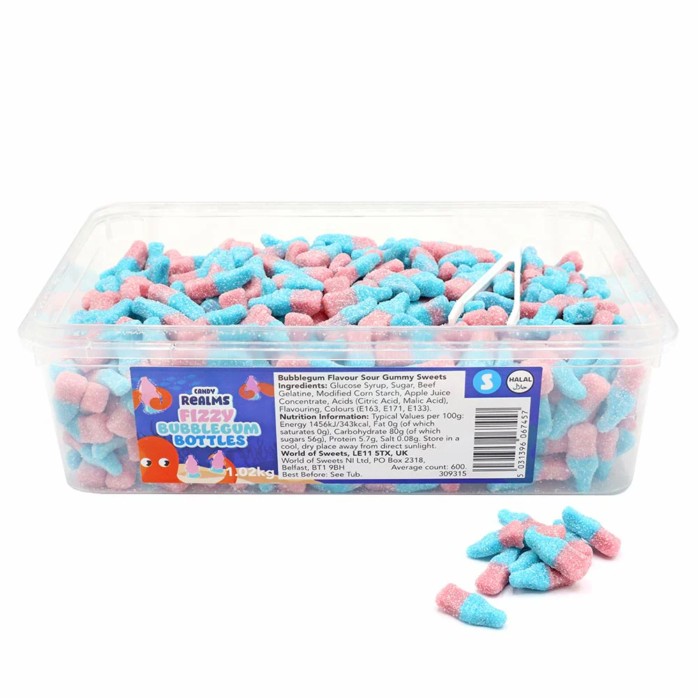 Candy Realms Mini Fizzy Bubblegum Bottles ( UK ) - Image 2