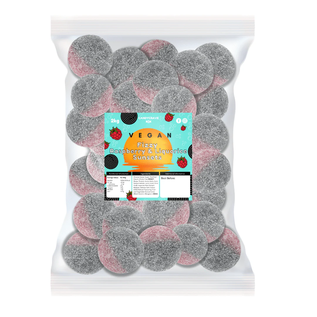 Candycrave Vegan Fizzy Raspberry & Liquorice  Sunsets   ( UK ) - Image 2