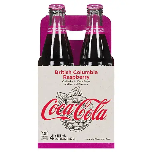 Coca Cola British Columbia Raspberry 12fl.oz (355ml) Glass Bottle ( Canada ) ) - Image 2