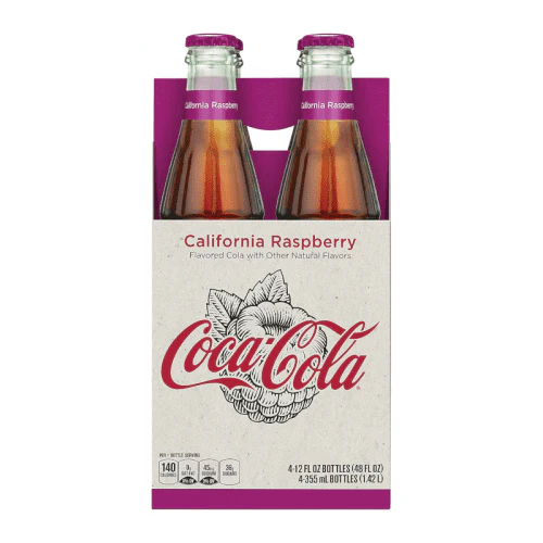 Coca Cola California Raspberry 12fl.oz (355ml) Glass Bottle ( US ) - Image 2