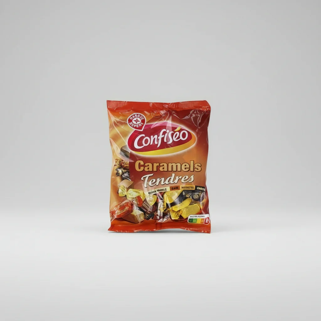 Confiseo Soft Caramels 4 Flavours (Vanilla Coffee Hazelnut Chocolate) 450g ( France )