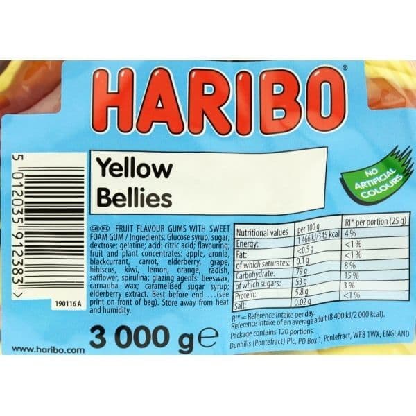 Haribo Giant Yellow Bellies (UK) - Image 3