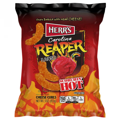 Herr's Carolina Reaper Flavoured Cheese Curls - 1oz (28.4g) ( US )