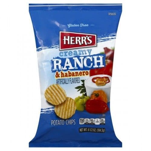 Herr's Creamy Ranch & Habanero Potato Chips - 6.5oz ( US )