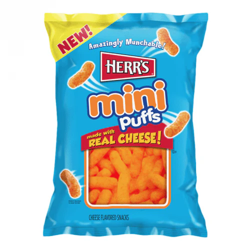 Herr's Mini Cheese Puffs 6oz BIG BAG (170g) (US)