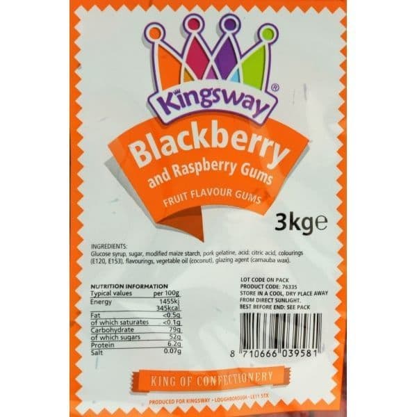 Kingsway Blackberry & Raspberry Gums 100g  (UK) - Image 3