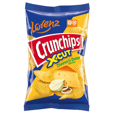 Lorenz Crunchips X-Cut Cheese & Onion  75g ( Germany )