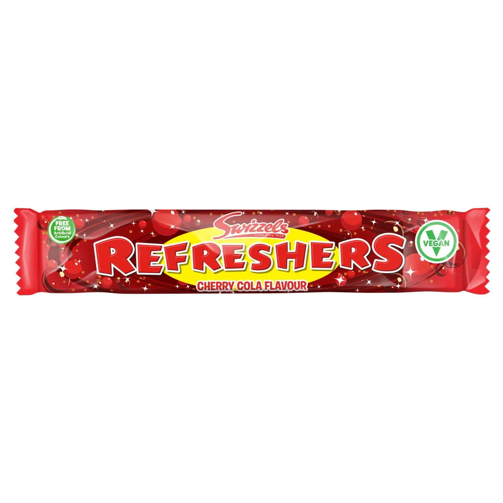 Swizzels Refreshers Cherry Cola Flavour Chew Bar 18g ( UK )