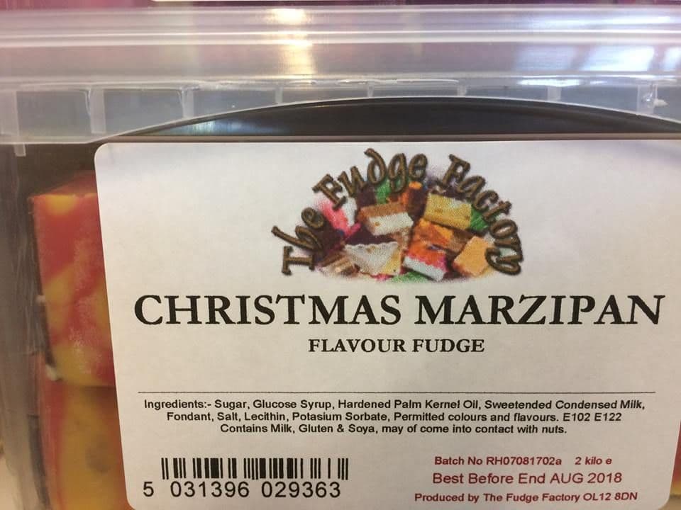 The Fudge Factory Christmas Marzipan Fudge 100g (UK) - Image 2