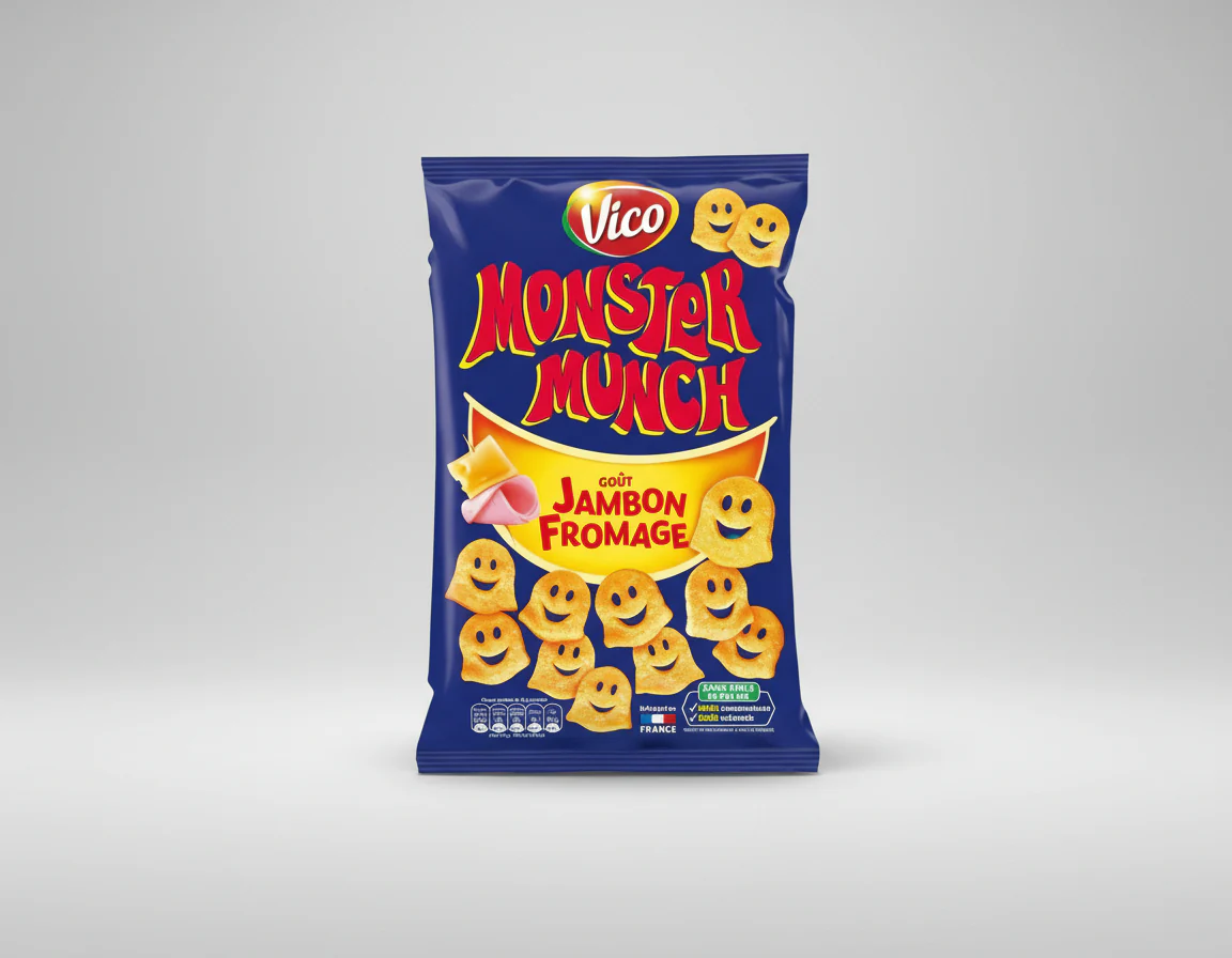 Vico Monster Munch Ham & Cheese 85g ( France )