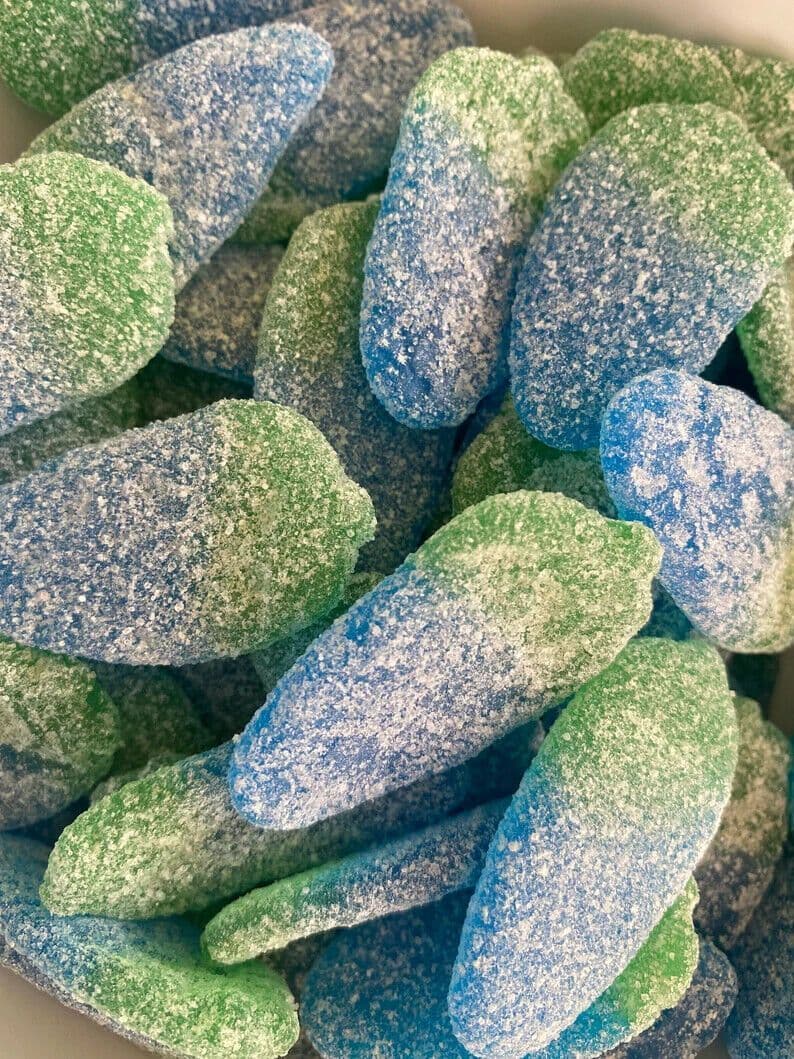 Vidal Vegan Giant Sour Blue Raspberries 100g ( Spain )